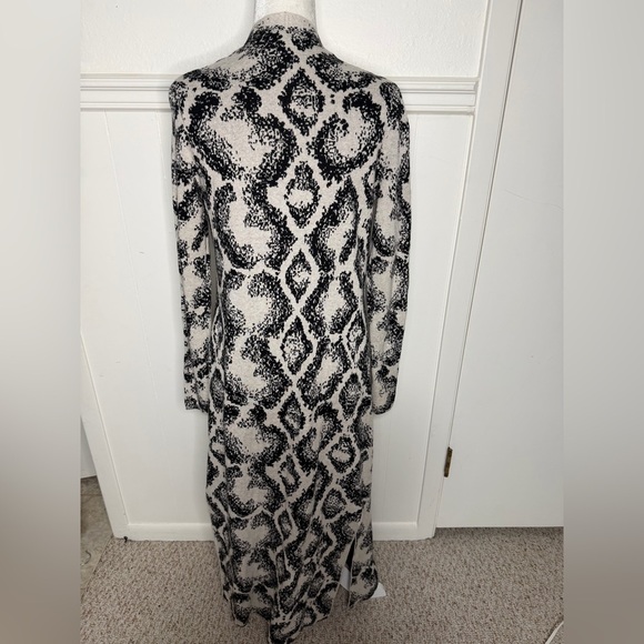 Ruby Moon Black and Cream Open Front Long Cardigan size S Petite - Picture 9 of 9
